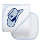 Three Marthas Cowboy Hat Applique Hooded Towel & Washcloth Set, Blue