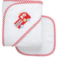 3 Marthas Fire Truck Baby Hooded Towel & Washcloth Set