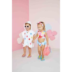 Mud Pie Multi-Floral Swimsuit & Headband Set