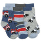 Jefferies Socks Rescue Vehicles Pattern Crew Socks--3 Pair Pack