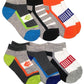 Jefferies Socks Colorful Sport Low Cut Socks 6 Pair Pack--Size Small
