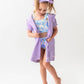 Rufflebutts Girls Lavender Terry Full-Zip Cover Up