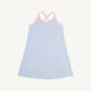 Beaufort Bonnet Little Miss Tennis--Beale Street Blue Seersucker/Palm Beach Pink