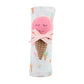Mud Pie Ice Cream Swaddle & Rattle Set