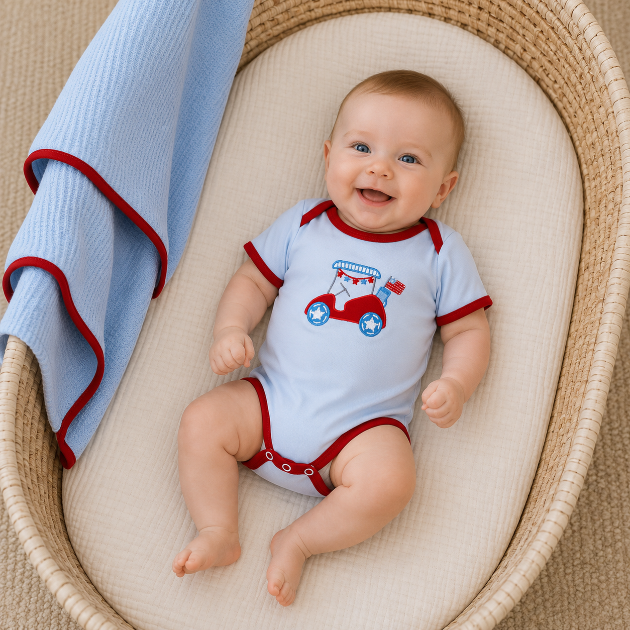 Magnolia Baby Patriotic Putts Bodysuit