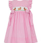 Petit Bebe Puppies Girls Pink Check Dress with Bows