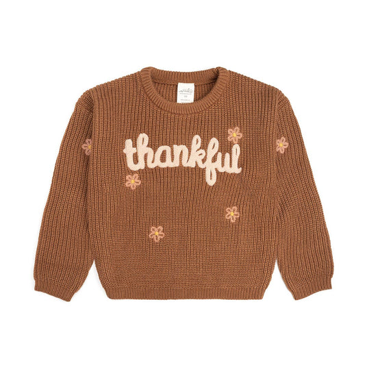 Sweet Wink Thankful Thanksgiving Knit Sweater - Kids Clothing - Fall