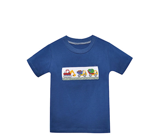 Remember Nguyen Blue Houston Shirt--Construction Vehicles