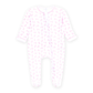 Magnolia Baby Leaping Bunnies Print Ruffle Zip Footie - Pink