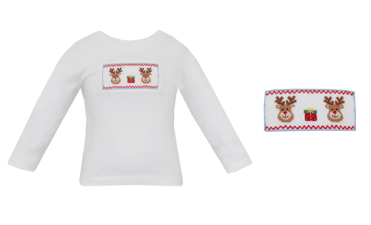 Petit Bebe Reindeer Boy's Smocked Pants Set