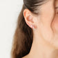 Pip Pop Post Gem Hoop Earrings - Hypoallergenic, Flat Back, Girl Gift