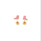Pip Pop Post Cowboy Boot Stud Earrings - Hypoallergenic, Flat Back, Girl