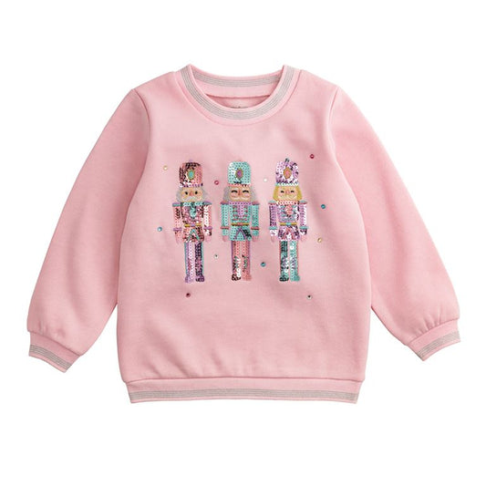 Mudpie Mud Pie Nutcracker Sequin Sweatshirt