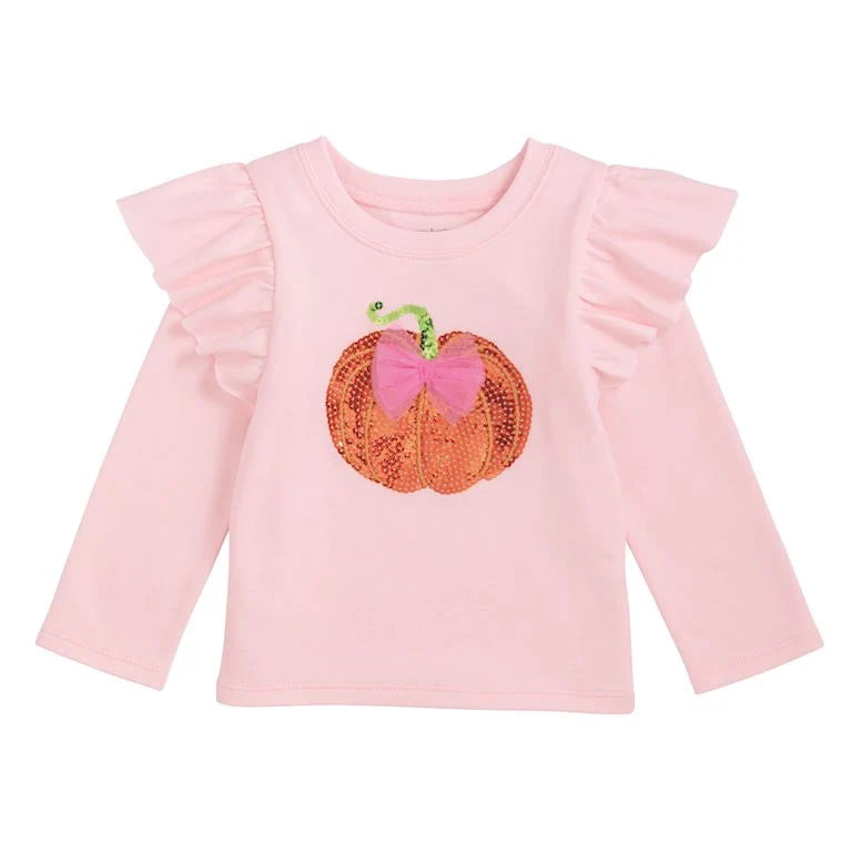Mud Pie Pink Sparkle Pumpkin Tee