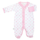 Paty Pima Pink Dots Footie with Ruffle