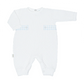 Paty Long Sleeve Romper with Blue Gingham Side Tabs 166