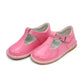 L'Amour Selina Scalloped T-Strap Mary Jane--Patent Malibu Pink