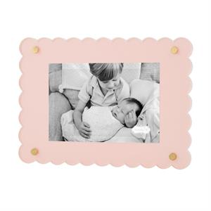 Mud Pie Pink Scallop Acrylic Frame