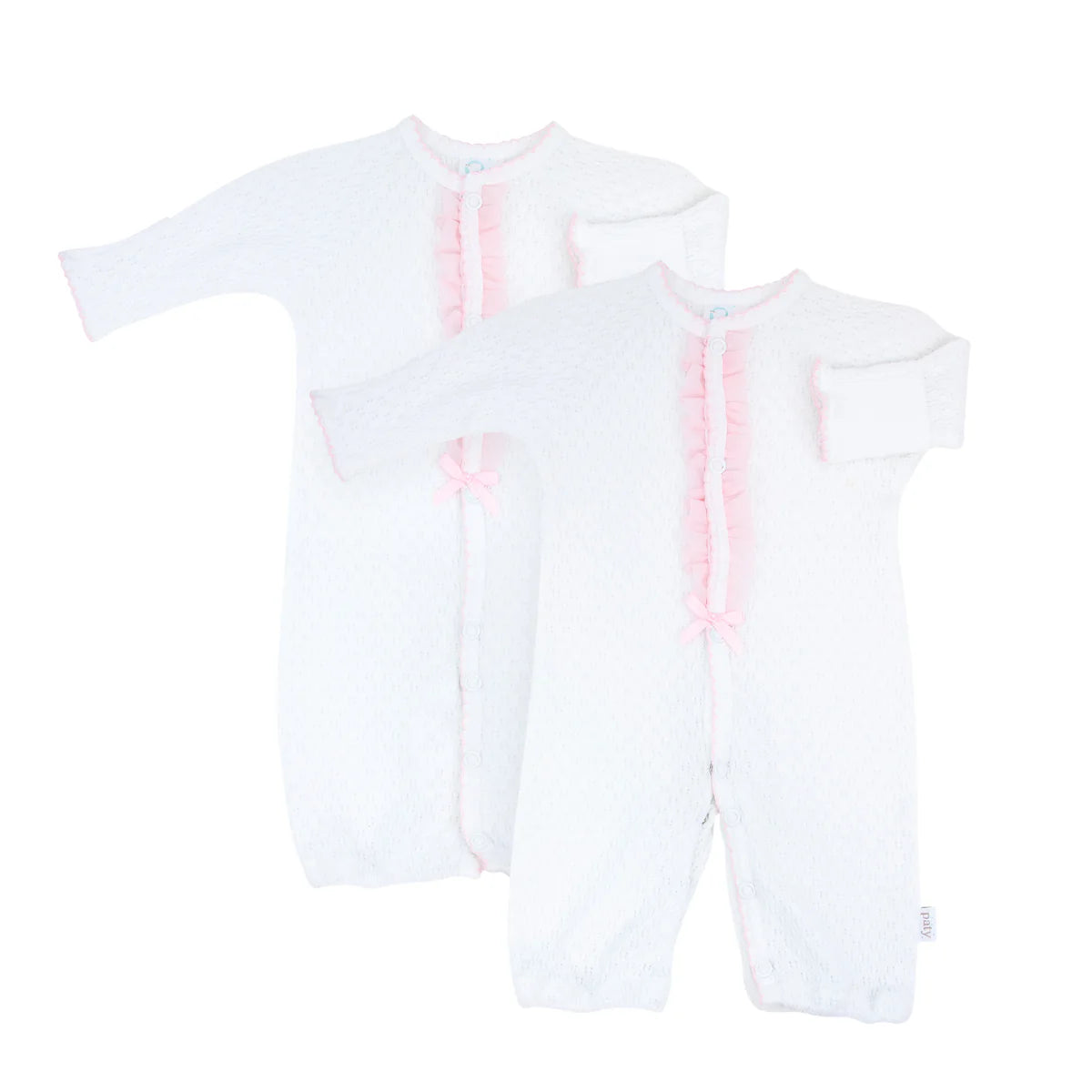 Paty Converter White with Pink Chiffon Trim