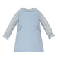 Petit Bebe Light Blue Cord Jumper with Floral Blouse
