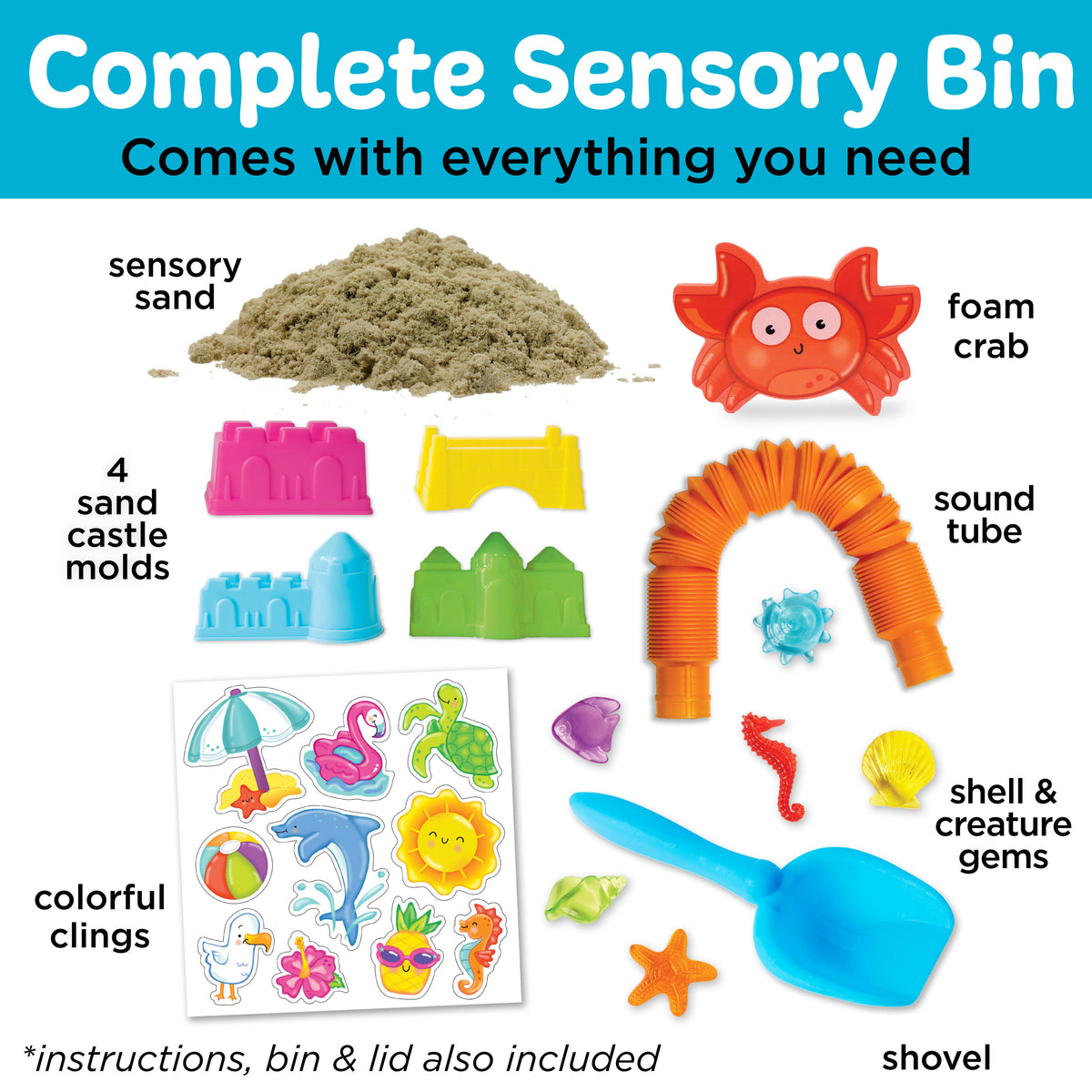 Faber-Castell Sensory Bin Beach Activity Bin for Kids
