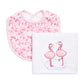 Three Marthas Flamingo Basic Bib & Burp Boxed Set