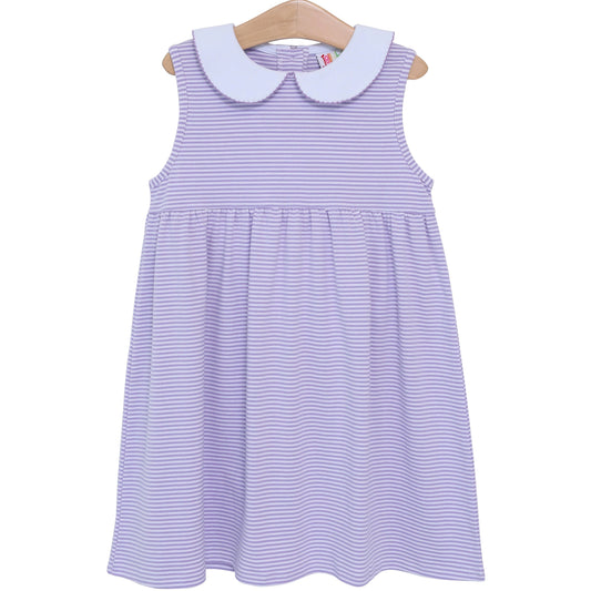 Jellybean by Smock Candy Charlotte Sleeveless Dress- Lavender Stripe