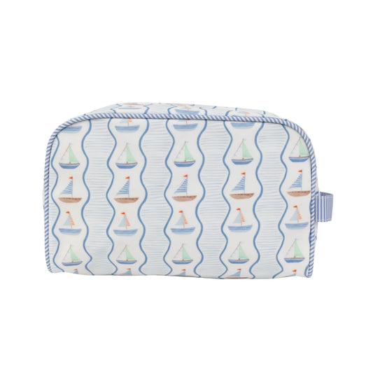Apple of My Isla The Dopp Kit--Sailboats
