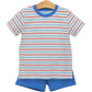 Trotter Street Drew Short Set- Patriotic Stripe