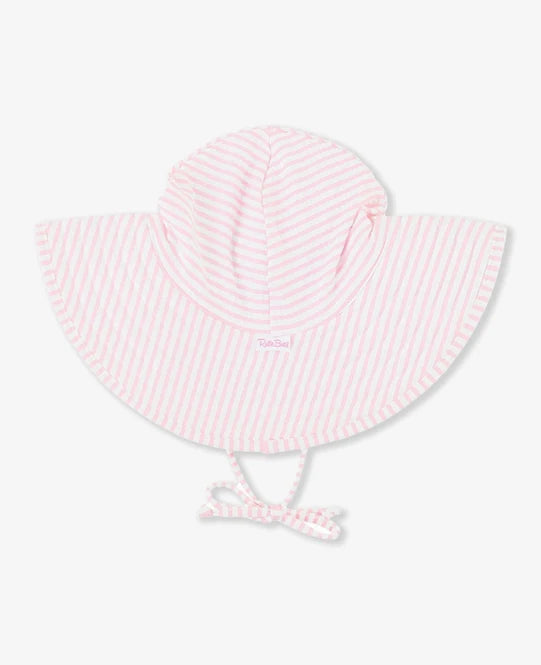 Rufflebutts Ruggedbutts Pink Seersucker Swim Hat