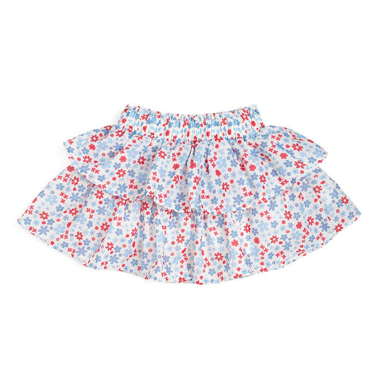 Sweet Wink Patriotic Floral Skort - Fourth of July