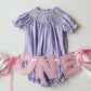 Ruth and Ralph Birthday Girl Smocked Birdie Bubble