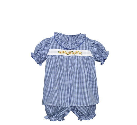 Remember Nguyen Royal Blue Bryn Bloomer Set--Sunflower