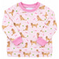 Three Little Ducks Campbell Crewneck--Puppy Pals Pink