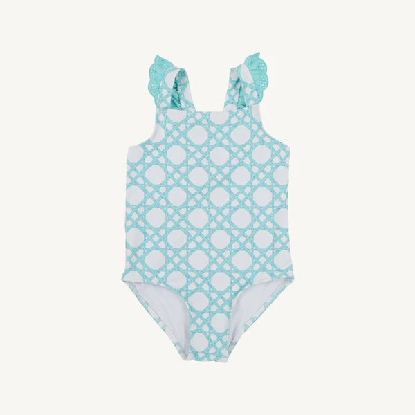 Beaufort Bonnet Long Bay Bathing Suit--Catamaran Cane/Edisto Egg Blue