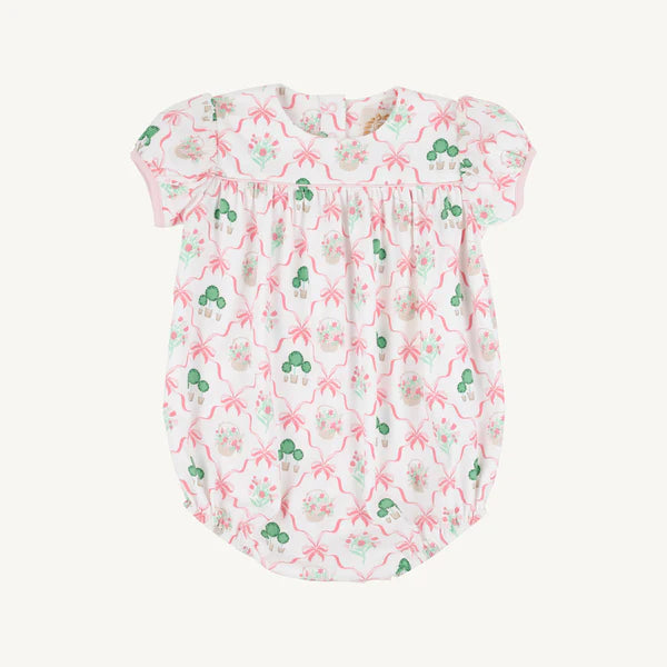 Beaufort Bonnet Blythe Bubble--Boxwood and Bows/Palm Beach Pink