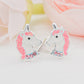 Sterling Silver Girls Stardust Unicorn Earrings for Kids