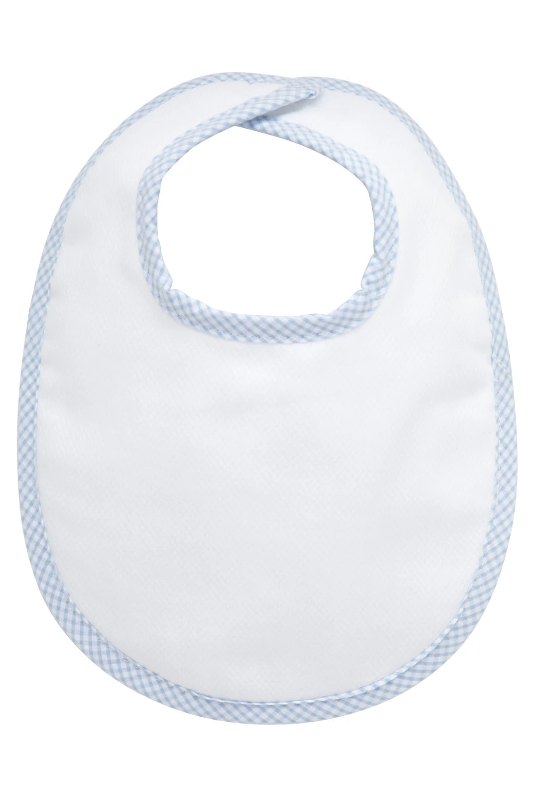 3 Marthas Small Check Basic Bib, Blue