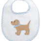 3 Marthas Puppy Applique Basic Bib, Blue