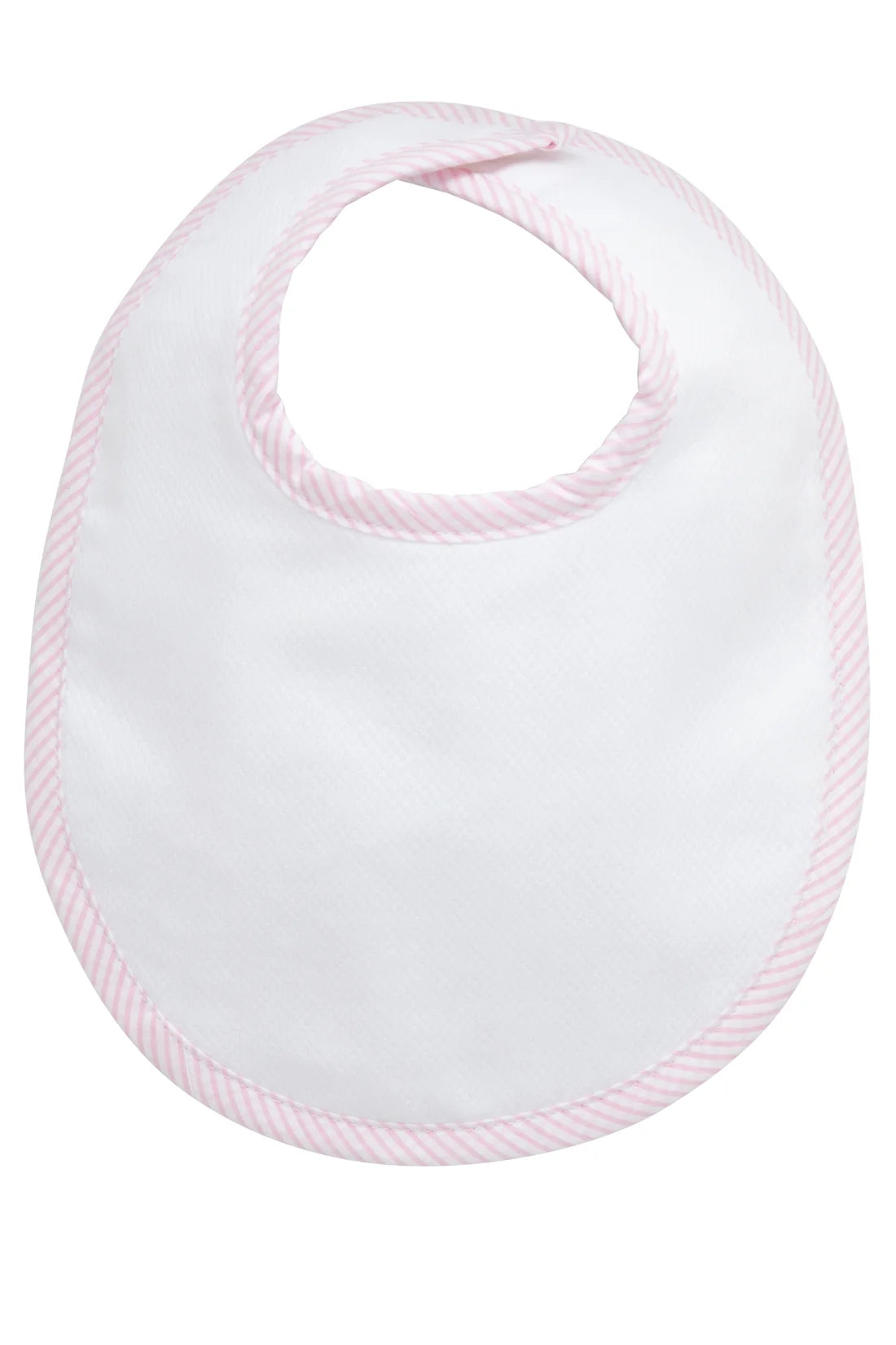 3 Marthas Seersucker Stripe Basic Bib, Pink