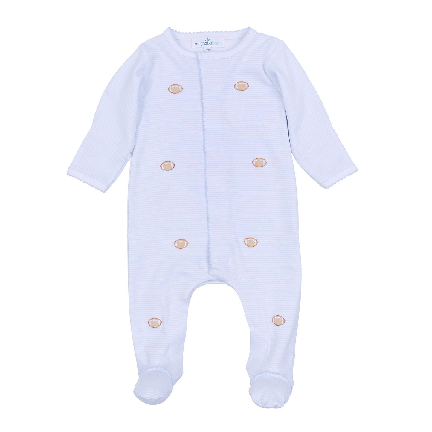 Magnolia Baby Touchdown Cutie Printed Zipper Footie