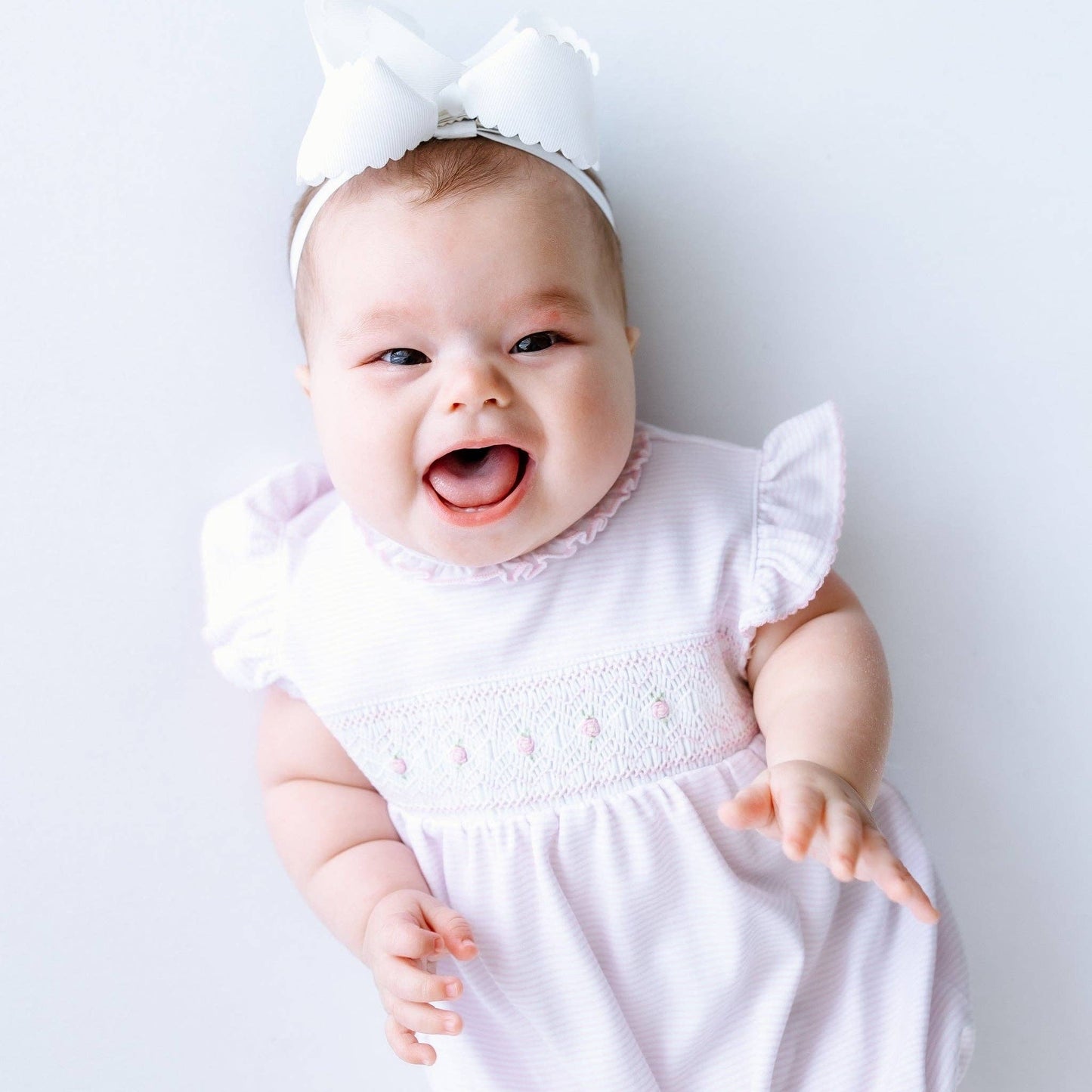 Magnolia Baby Julia Smocked Bubble - Pink