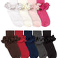 Jefferies Socks Misty Ruffle Lace Turn Cuff Socks Style 2143 White