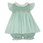 Anavini Harper Lt Green Mini Gingham Angel Wing Set with Pink Bows