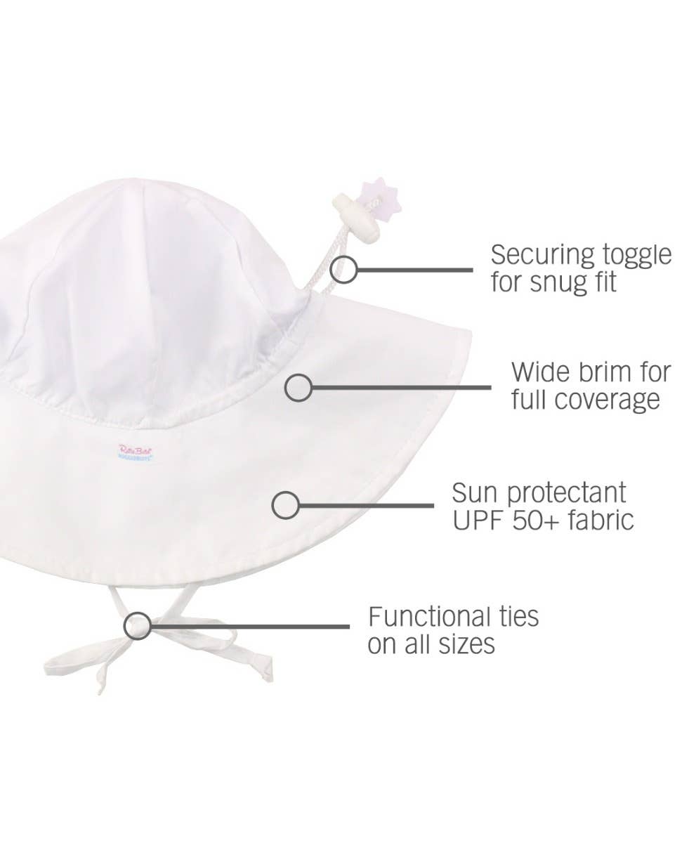 Rufflebutts Kids White Sun Protective Hat