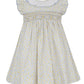 Anavini Eloise Tiny Lemon Printed Dress with Ruffle Sleeves and Collar