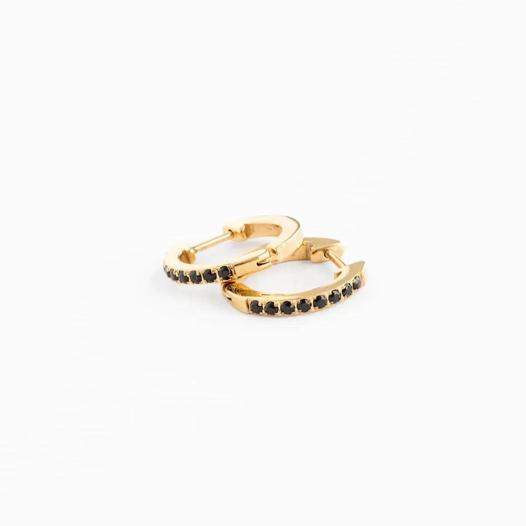 Pip Pop Post Gem Hoop Earrings - Hypoallergenic, Flat Back, Girl Gift