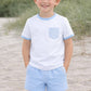 Bits and Bows The Seersucker Pocket Short - Blue