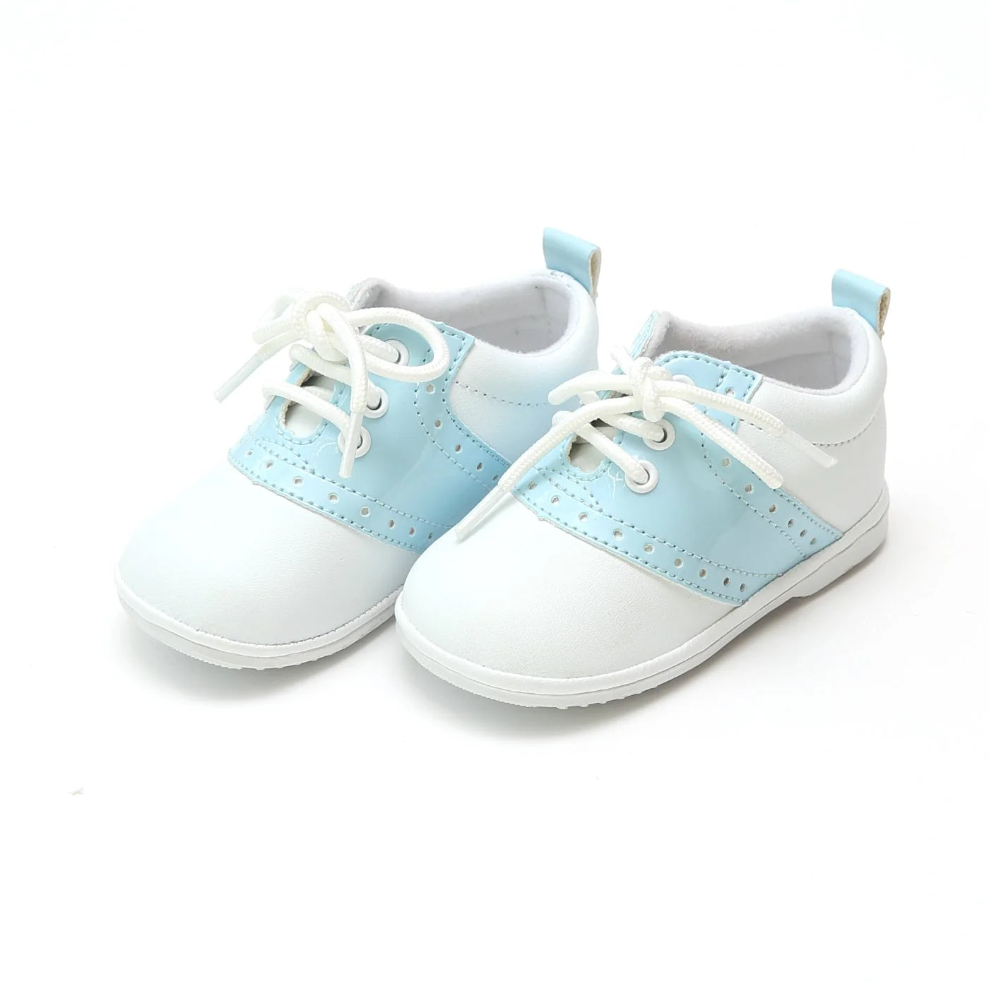 L'Amour Shoes Austin Boy's Patent Saddle Oxford Shoe (Baby)