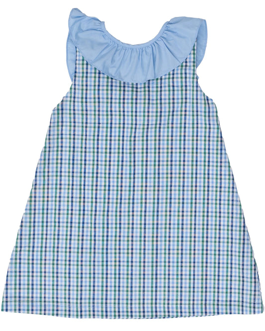 The Oaks Green and Blue Check Ally Kole Dress
